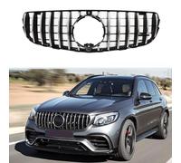 LNCZX Car Front Radiator Grilles for Mercedes Benz GLC W253 X253 C253 2016 2017 2018 2019 GT AMG, Grills Replacement Upper Main Grill Air Outlet Vent Parts Styling Body Fittings,Black
