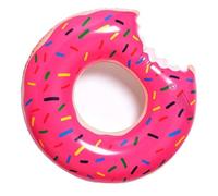 LND Gifts 42" Swim Ring Pool Inflatables Available In Pink Donut Design Or Brown, One Supplied, 107cm Swim Ring For Older Children And Adults, Boys & Girls Pool Float Suitable For Age 10+ (Pink)