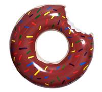 LND Gifts 42" Swim Ring Pool Inflatables Available In Pink Donut Design Or Brown, One Supplied, 107cm Swim Ring For Older Children And Adults, Boys & Girls Pool Float Suitable For Age 10+ (Brown)