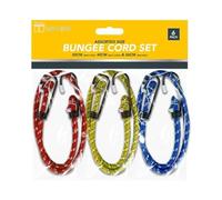 LND Gifts Bungee Cords With Hooks - 6 Pack Heavy Duty Elastic Bungee Straps Ropes - Ideal Camping Accessories & Caravan Accessories for Trucks & Luggage