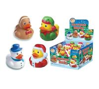 LND Gifts Christmas Bath Ducks Set: 96 Piece Collection Featuring Mini Rubber Ducks, Santa, Snowman, Elf & Gingerbread Man - Perfect Baby Stocking Fillers & Party Bag Fillers for Babies 12+ Months.