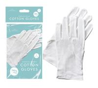 LND Gifts Cotton Gloves - Soft White Cotton Gloves for Eczema, Dermatological Gloves for Women, 2 Pairs, Comfortable and Breathable, Ideal to use with Hand Cream for Extra moisturisation.