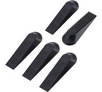 LND Gifts Durable Black Plastic Door Stop, 5-Pack Door Stoppers, Anti-Skid Door Wedge Door Stopper, Ideal for Home and Office Use Door Stops Wedge Multipack