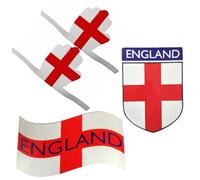 LND Gifts England Car Magnets and Wing Mirror Covers, Set of 2, Football St George's, Sticks to Cars, Fridges or Metal Objects England car stickers and decals Magnetic, England Car Flag Decorations