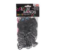 LND Gifts Loom Bands Kit, Replacement Loom Bands Refil 600 Bands in Pink, Purple, Black, White, Knotting Hook, 24 S Clips (Black)