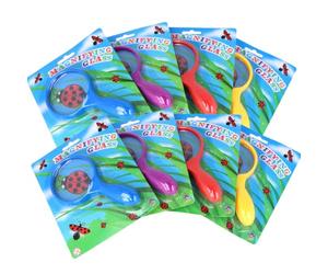 LND Gifts Magnifying Glass Kids Magnifying Glasses Multi Pack Of 8 Large 15cm, Chunky Handle Design Kids Magnifying Glass For Bug Hunting, Science And Nature Exploration And Reading 4 Assorted Colours