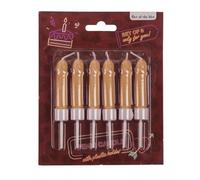 LND Gifts Novelty Candles, Birthday Cake Candles for Adults, Ideal for Practical Jokes On Birthdays, Hen Parties Or Stag Do Props. 10cm Tall Including Holder, Dark Or Light Design (Dark)