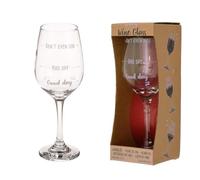 LND Gifts Novelty Wine Glass - Good Day, Bad Day, Don't Even Ask Measures - Large Stem Wine Glass Gift for Her, Him or Mum - 420ml Capacity