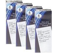 LND Gifts Shopping List Notebook Bulk Pack Of 24 Pads: Slimline Notepads, Shopping To Do List Note Book, Practical Pad for Everyday Use 75mm x 210mm with 50 Pages Per Book