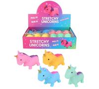 LND Gifts Squishy Toys Stretchy Unicorn Toy - Set Of 12 Included Unicorn Squishy Fidgets Perfect for Kids. Unique gifts for Kids and adults too. Girls Stocking Fillers, Party Bag Fillers For Girls.