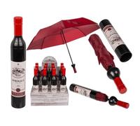 LND Gifts Wine Bottle Umbrella, Ladies Gifts For Mum Ladies Umbrella, Mens Folding, Strong And Compact With 3 Designs To Collect, One Supplied (Red Wine Bottle)