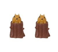 LND Gifts Woodland Squirrel Toy Stress Relief Pop Up Fidget Toy - Cute and Unusual Gift, Squeeze Toy for Weird Gifts, Tree Stump and Woodland Animal Party Favour, Stocking filler Gifts