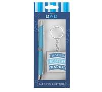 LND Gifts Worlds Bestest Daddy Pen & Keyring Set