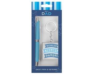 LND Gifts Worlds Bestest Daddy Pen & Keyring Set