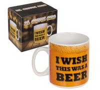 LND Gifts XL Coffee Mug, Large Mug, 1000ml Capacity Big Mug Ideal Large Mug for Hot Drinks, I Wish This was A Beer Gifts for Him, Large Ceramic Mug Gifts for Dad Birthday Extra Large Mugs Soup Cup