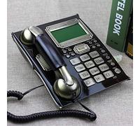 LNDDP Retro Telephone, Slim-line Corded Phone Landline Telephone Corded Telephone With Caller ID -Corded Telephone With Speaker, With Answer Machine- Black Walnut Antique Telephone,office,hotel