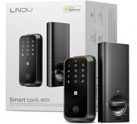 LNDU Smart Lock HK01, Keyless Entry Door Lock with Apple Home Key, Fingerprint Deadbolt, Supports Apple Homekit, Safety Lock for Front Door, Easy Installation, Auto-Locking