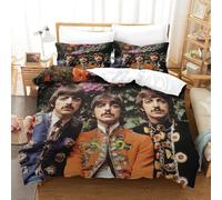 LNDVBEUDK The Beatles Duvet Cover 3 PCS Hotel Quality Quilt Cover Bedding Set Bed Covers with Pillowcases with Zipper Closure Breathable Stylish Comforter King（220x240cm）
