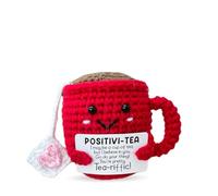 LNEMDP Mini Handmade Crochet Inspirational Teacup Doll Encouragement Gift for Girlfriends, Sisters, and Colleagues, A Creative Christmas Birthday Gift and Christmas Stocking Filler