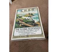 LNER Flying Scotsman Vintage Railway Travel Poster, A3, Matte Finish, Station Decor Wall Art