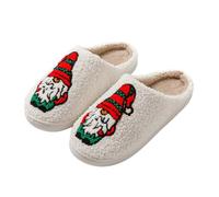 LNERIP Animal Slippers Fruit Slippers Plant Slippers Various Cartoon Pattern Fluffy Soft Memory Foam Retro Indoor Outdoor Home Pair Shoes, Red Green, 6/7.5 UK