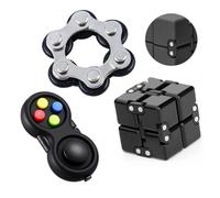 Lnfinity Cube Fidget Cube Puzzle, 3D Fidget Controller Pad Toy For Kids Adults, Fidget Chain Stress Anxiety Relief for Mini Gadget Desk Fidget Finger Toys for Killing Time， fidget cubes for kids