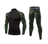 LNFINTDO Mens Thermal Underwear Set Long Sleeve Compression Top and Long Johns Thermal Base Layer Bottom for Running Cycling Skiing in Winter