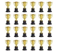 Lnfxkvva 24 Pack Mini Gold Award Trophy Cup for Kids Plastic Trophies for Sports, Game Favors, Tournaments, Competitions