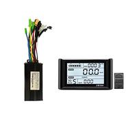 Lnfxkvva 24V 36V 48V 500W 750W 9 Tubes 26A Controller Throttle Brake Kit with LED SW900 Display E-Bike Parts