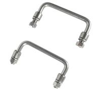 Lnfxkvva 304 Stainless Steel Folding Handle 90 Degree Folding Pull Handle,Cabinet Handle Toolbox Handle,2 Pack Hole Center 4.72in