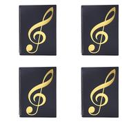 Lnfxkvva 4X Sheet Music Folder, 60 Pages, Sheet Music/Holder,Fits Letter Size A4, Writable & Detachable Choir Folder (Black)