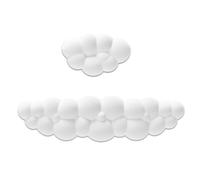 Lnfxkvva Cloud Wrist Rest Pad Kit Keyboard Wrist Rest Mouse Wrist Rest Memory Foam Palm Rest for Keyboard Mouse Non-Slip Easy Install White
