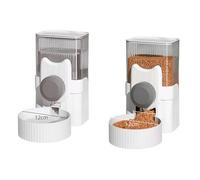 Lnfxkvva Dog Food Feeder Cat Automatic Feeding Water Bowl Pet Food Storage Dispenser