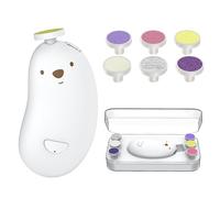 Lnfxkvva Electric, Rechargeable Baby Nail Clippers with 6 Grinding Heads and LED Light, Safe Easy to Use