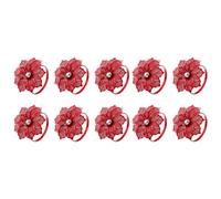 Lnfxkvva Napkin Ring Collection Decorative Set of 10PCS for Cloth Napkins Napkin Holder Kitchen Decor WEdding Decor Red Easy Install Easy to Use
