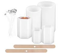 Lnfxkvva Silicone Candle Mold, Pillar Candle Mold for Candle Making, DIY Candle Making Mold Easy Install