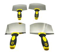 Lnfxkvva Stainless Steel Curved Ash Shovel Fan-Shaped Scraping Trowel Shovel Ash Support Board Putty Knife Wall Shovel