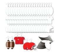 Lnfxkvva Sublimation Blank Football Helmet Shirt Earrings Bulk Heat Transfer Sublimation MDF Earrings with Earring Hooks
