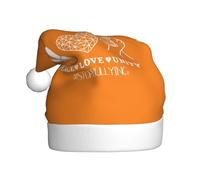 LNFZiZO Unity Day - Peace Love Unity Anti Bullying Orange Christmas Hat For Adults Xmas Hats Plush Cap Santa Hat Decorations For Party New Year