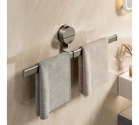 LNGFSH Towel Rail Wall Mounted Suction Cup, Hand Towel Holder, Aluminum Single Towel Bar for Bathroom Kitchen Home (50cm)