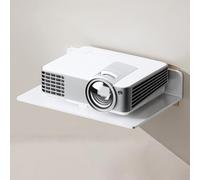 LNGFSH Wall Mounted Projector Shelf Aluminum Router Rack DVD Player Bracket, Floating Wall Shelves For Media Boxes/Blu-Ray Players/Satellite TV Box/Speakers/Modem (White,30cm)