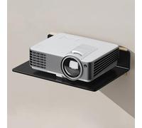 LNGFSH Wall Mounted Projector Shelf Aluminum Router Rack DVD Player Bracket, Floating Wall Shelves For Media Boxes/Blu-Ray Players/Satellite TV Box/Speakers/Modem (Black,30cm)