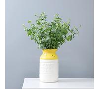 LNGO 22 inch 1 Bundle Faux Sweet Potato Leaves Artificial Greenry UV Resistant Bushes Shrubs Office Home Outdoor Decoration