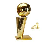LNGODEHO Replica NBA Champion Larry O'Brien Trophy, Golden State Crafts Souvenir Plated Basketball Award Model Cup Fans Gift (30 cm/11.8 inches)