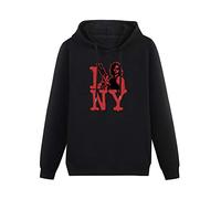LNGXN Men Long Sleeve Printed Hoodies Escape From New York I Love Ny Snake Plissken Kurt Russell Action Hoody Sweatershirt Black S