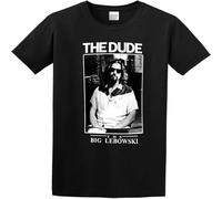 LNGXN Men's fripple Junction Big Lebowski Dude Photo T Shirt O Neck Black XL