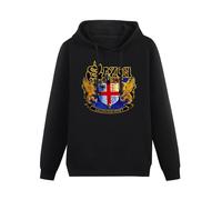 LNGXN Men's Long Sleeve Saxon Lionheart Hoody Sweatershirt Black S