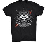 LNGXN Witcher T Shirt Medallion Geralt Rivia Yennefer Ciri Toss A Coin White Wolf Black Black 3XL