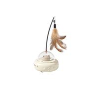 LNHAS Automatic Rotating Cat Toy with Random Movement - Interactive Electric Turntable Teaser for Indoor Cats, Adjustable Speed, Durable ABS Material(White)
