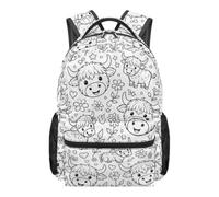 Lnhgh Color Your Own Backpack Kids DIY Cow Print Crafting Student Bookbag